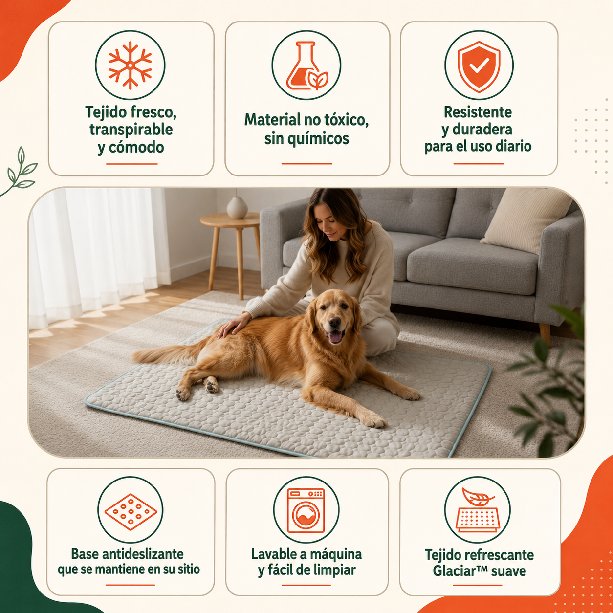 Glaciar™ Alfombra Refrescante para Perros